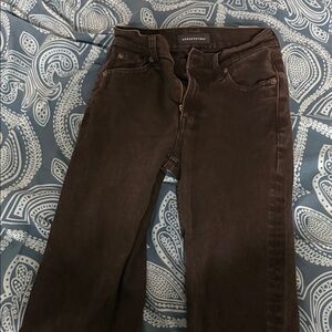 Aeropostale Women's Dark Brown Straight Leg Jeans